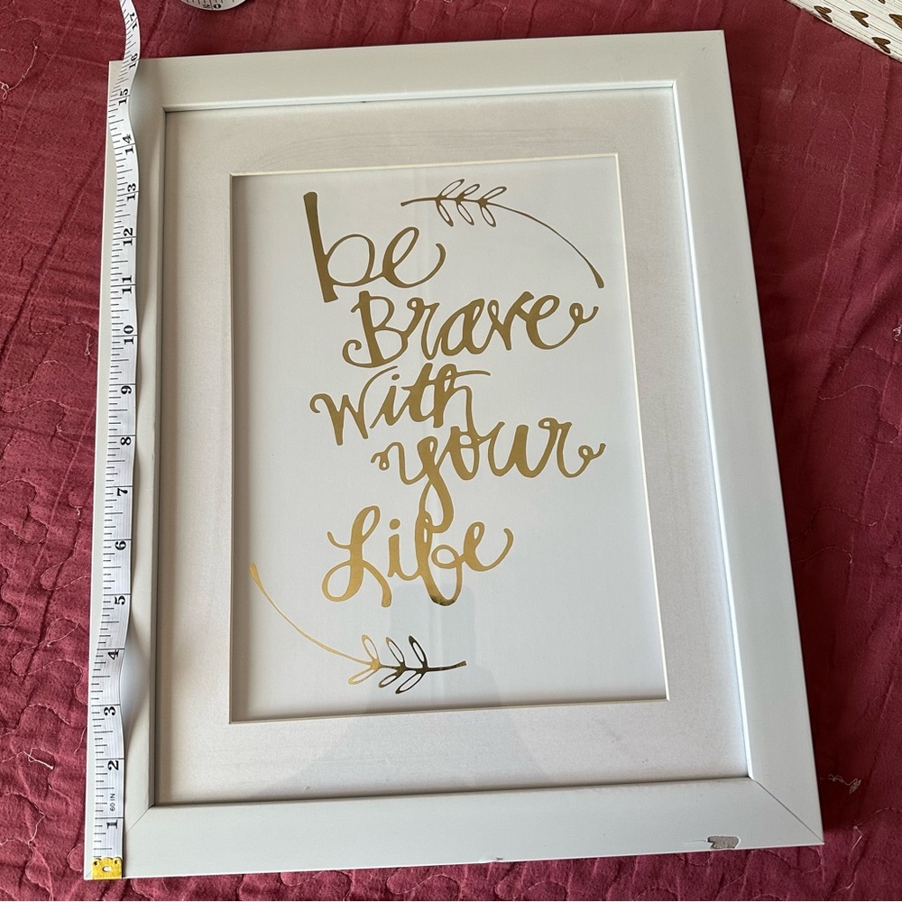 Motivational quote home decor wall frame